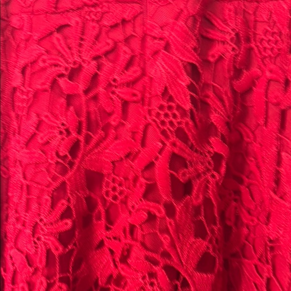 Elegant Red Lace Dress - Picture 4 of 4